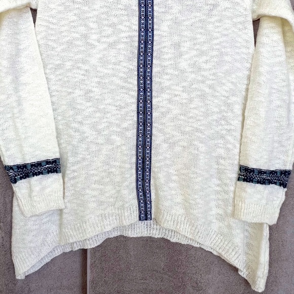 Freshman 1996 Girl Open Knit Cut Out Tassel Lightweight Sweater Sz XL(16) Tribal - Picture 3 of 13